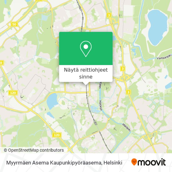 Myyrmäen Asema Kaupunkipyöräasema kartta