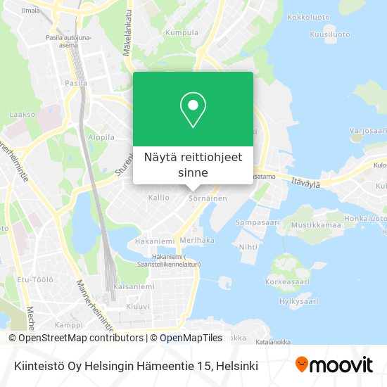 Kiinteistö Oy Helsingin Hämeentie 15 kartta