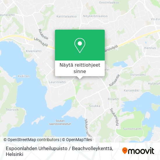 Espoonlahden Urheilupuisto / Beachvolleykenttä kartta