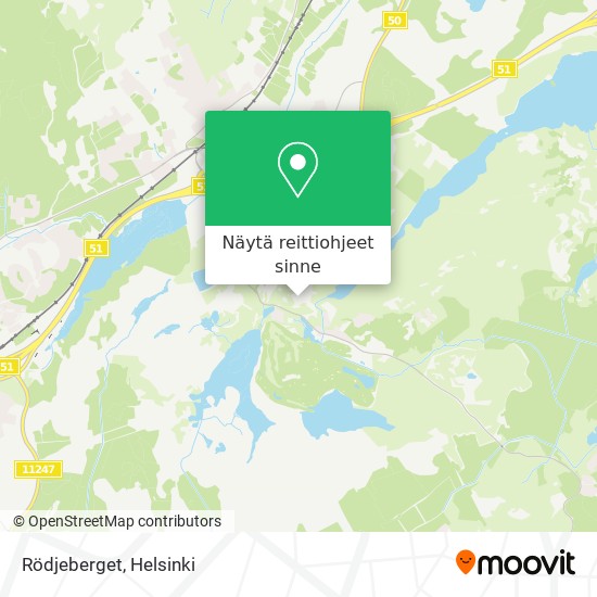 Rödjeberget kartta