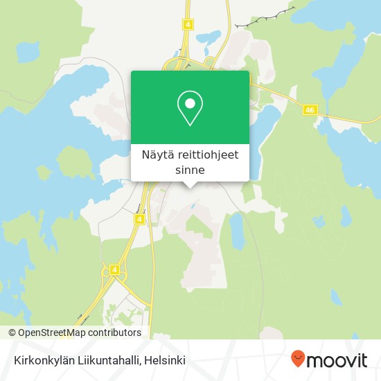 Kirkonkylän Liikuntahalli kartta