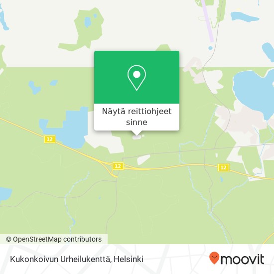 Kukonkoivun Urheilukenttä kartta