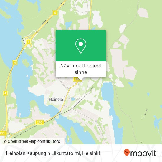Heinolan Kaupungin Liikuntatoimi kartta