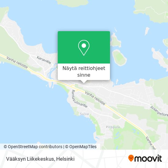 Vääksyn Liikekeskus kartta