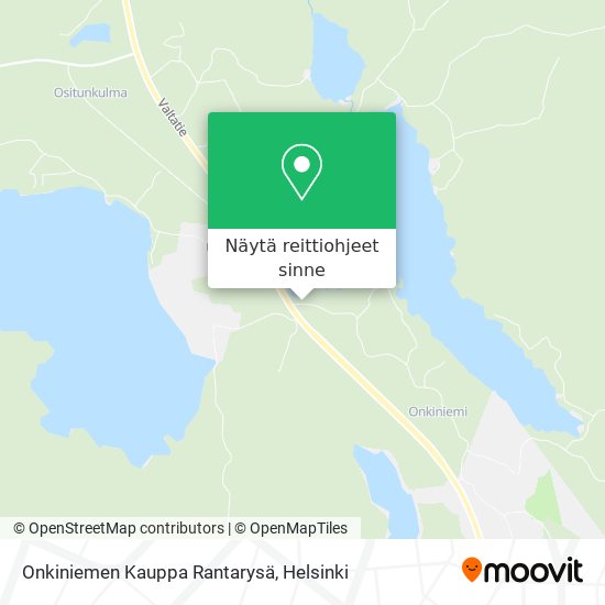 Onkiniemen Kauppa Rantarysä kartta