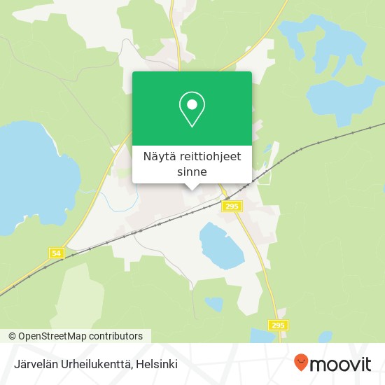 Järvelän Urheilukenttä kartta