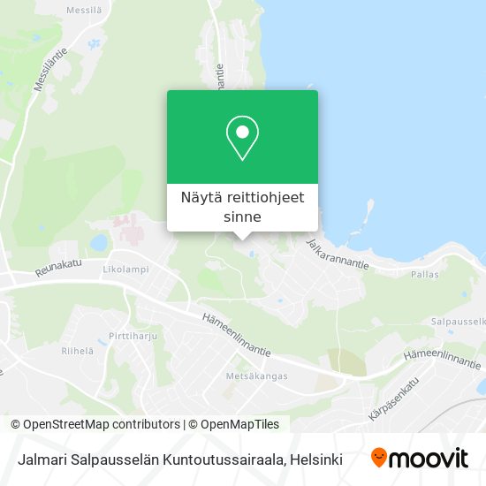 Jalmari Salpausselän Kuntoutussairaala kartta