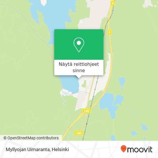 Myllyojan Uimaranta kartta