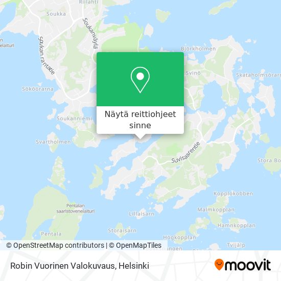 Robin Vuorinen Valokuvaus kartta