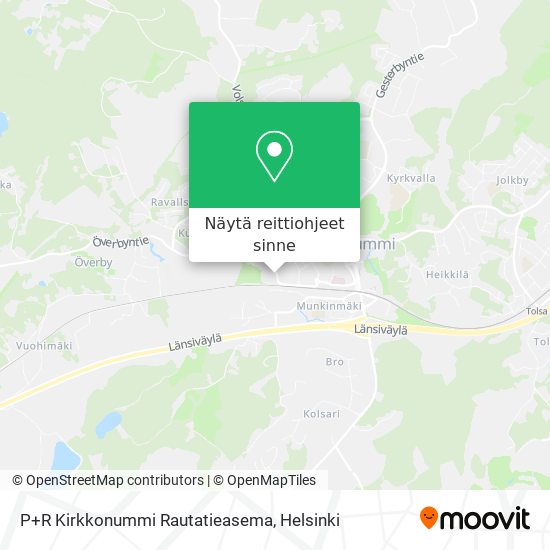 P+R Kirkkonummi Rautatieasema kartta