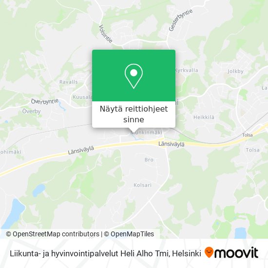 Liikunta- ja hyvinvointipalvelut Heli Alho Tmi kartta