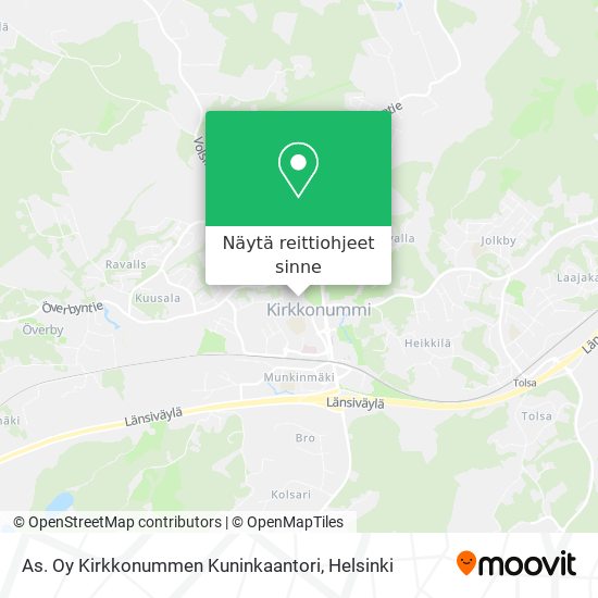 As. Oy Kirkkonummen Kuninkaantori kartta