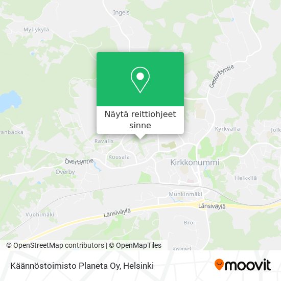 Käännöstoimisto Planeta Oy kartta