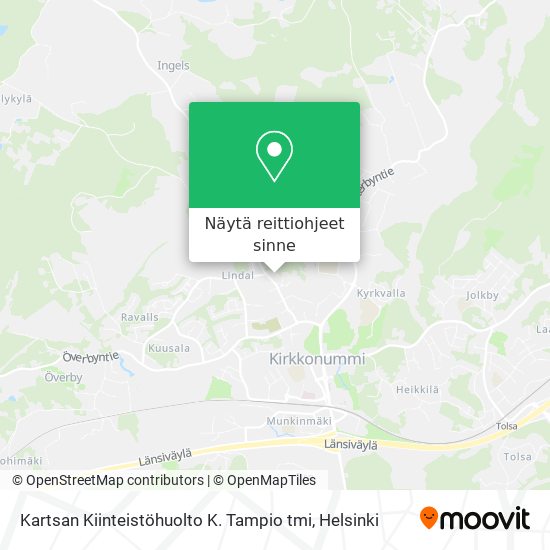 Kartsan Kiinteistöhuolto K. Tampio tmi kartta