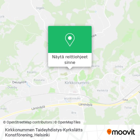 Kirkkonummen Taideyhdistys-Kyrkslätts Konstförening kartta