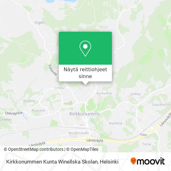 Kirkkonummen Kunta Winellska Skolan kartta