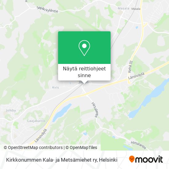 Kirkkonummen Kala- ja Metsämiehet ry kartta