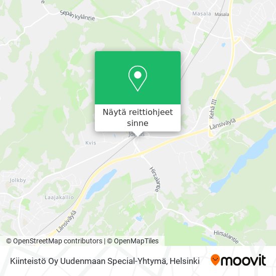 Kiinteistö Oy Uudenmaan Special-Yhtymä kartta