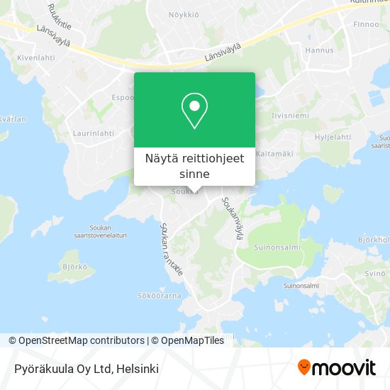 Pyöräkuula Oy Ltd kartta