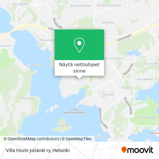 Villa Huvin ystävät ry kartta