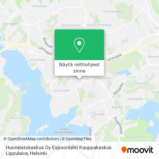 Huoneistokeskus Oy Espoonlahti Kauppakeskus Lippulaiva kartta