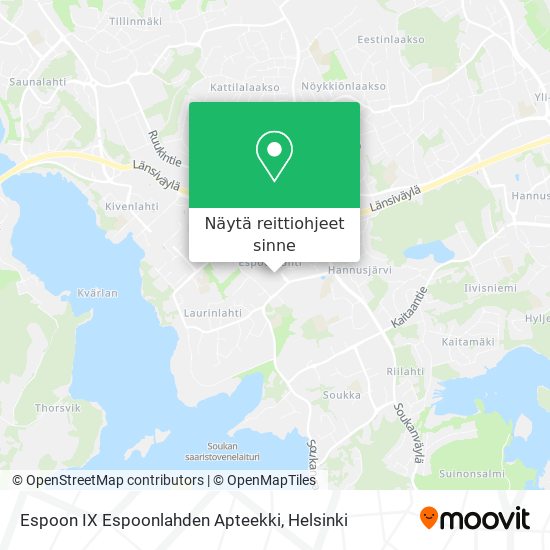 Espoon IX Espoonlahden Apteekki kartta