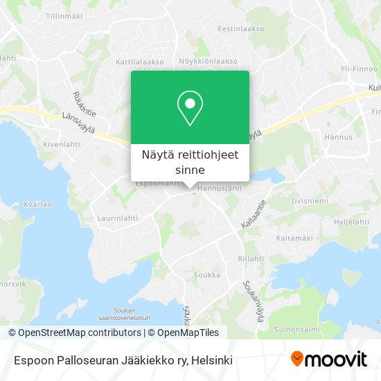 Espoon Palloseuran Jääkiekko ry kartta