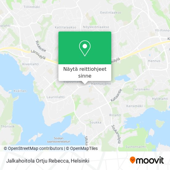 Jalkahoitola Ortju Rebecca kartta