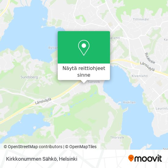 Kirkkonummen Sähkö kartta