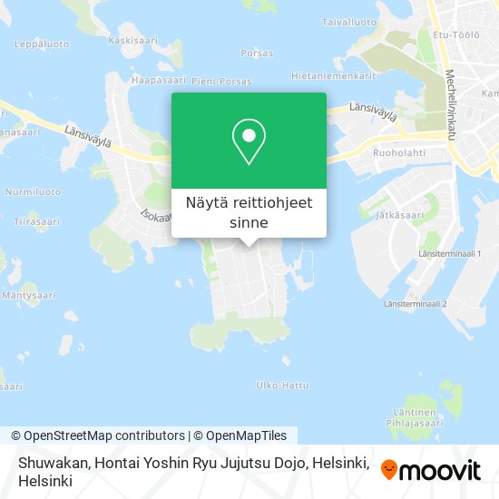 Shuwakan, Hontai Yoshin Ryu Jujutsu Dojo, Helsinki kartta