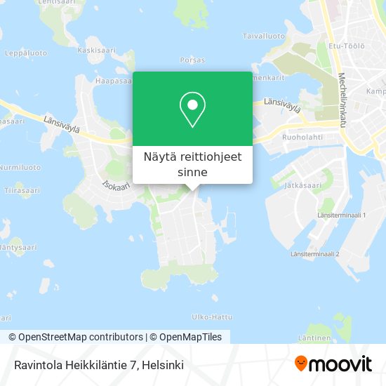 Ravintola Heikkiläntie 7 kartta