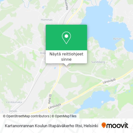 Kartanonrannan Koulun Iltapäiväkerho Iltsi kartta