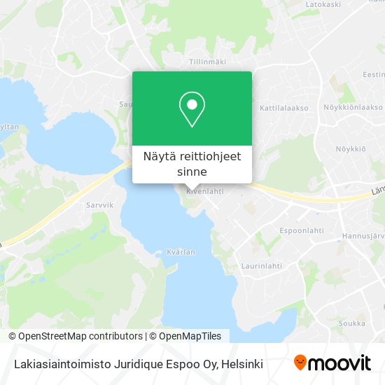 Lakiasiaintoimisto Juridique Espoo Oy kartta