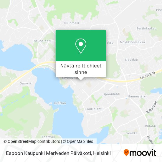 Espoon Kaupunki Meriveden Päiväkoti kartta