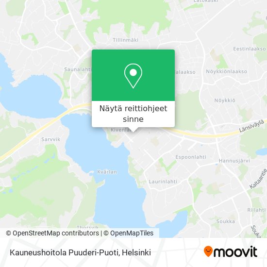 Kauneushoitola Puuderi-Puoti kartta