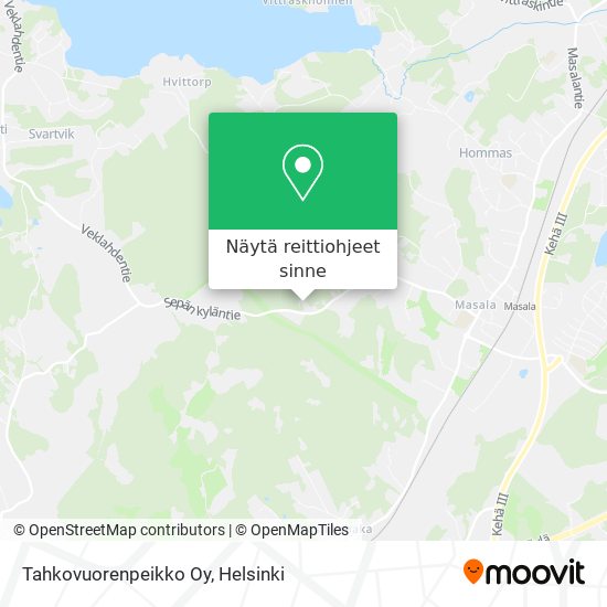 Tahkovuorenpeikko Oy kartta