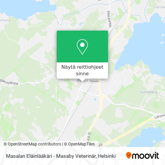 Masalan Eläinlääkäri - Masaby Veterinär kartta