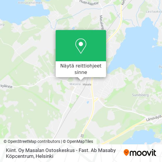 Kiint. Oy Masalan Ostoskeskus - Fast. Ab Masaby Köpcentrum kartta
