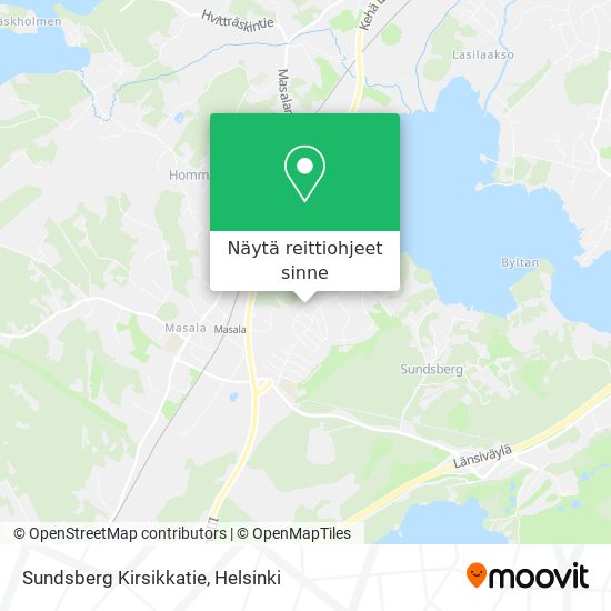 Sundsberg Kirsikkatie kartta