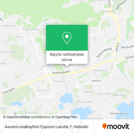 Asunto-osakeyhtiö Espoon Latotie 7 kartta