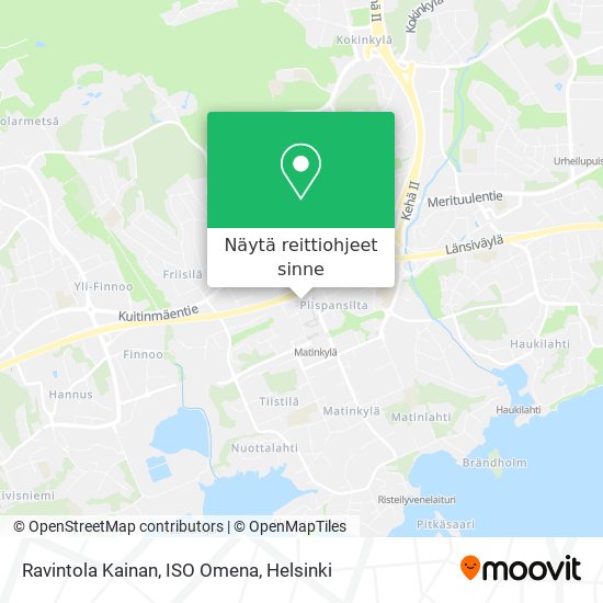 Ravintola Kainan, ISO Omena kartta