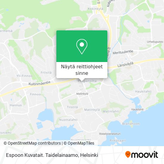 Espoon Kuvatait. Taidelainaamo kartta