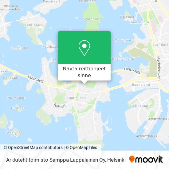 Arkkitehtitoimisto Samppa Lappalainen Oy kartta