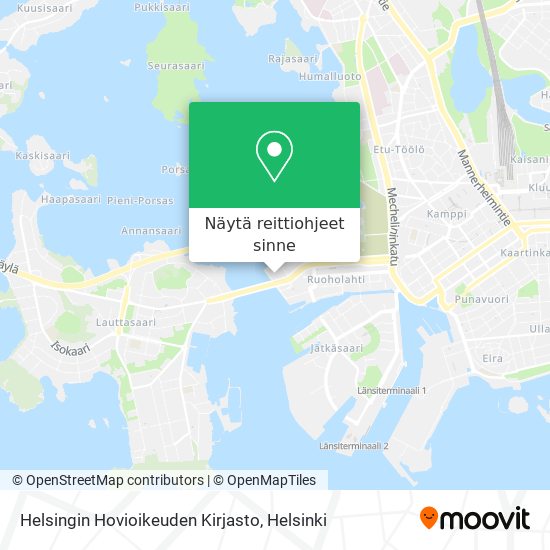 Helsingin Hovioikeuden Kirjasto kartta