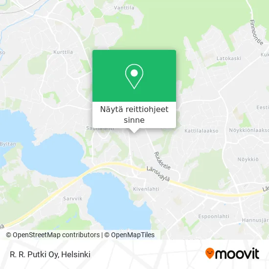 R. R. Putki Oy kartta