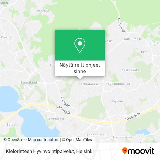 Kielorinteen Hyvinvointipalvelut kartta