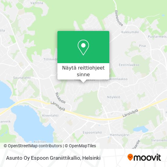 Asunto Oy Espoon Graniittikallio kartta