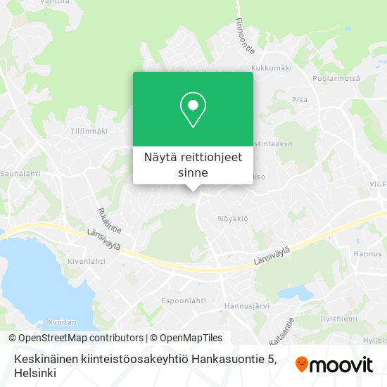 Keskinäinen kiinteistöosakeyhtiö Hankasuontie 5 kartta