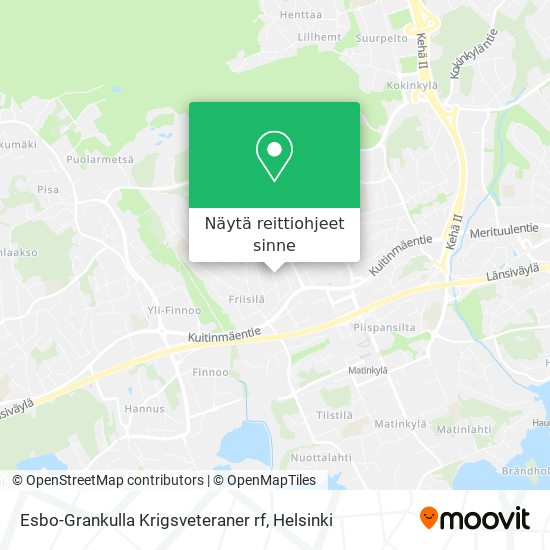 Esbo-Grankulla Krigsveteraner rf kartta