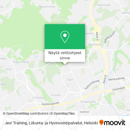 Jes! Training, Liikunta- ja Hyvinvointipalvelut kartta